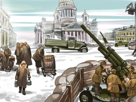 Блокада Ленинграда рисунки