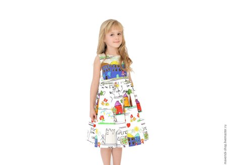 Платье с детским рисунком