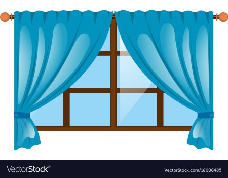 Окно со шторами для детей