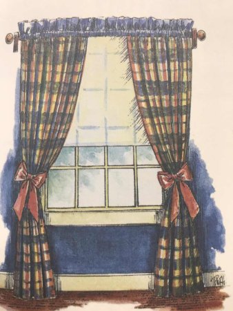 Нарисовать окно со шторами