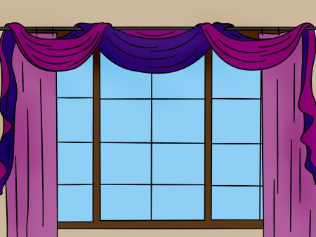 Окошко с занавесками
