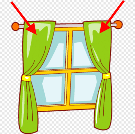 Окно со шторами для детей