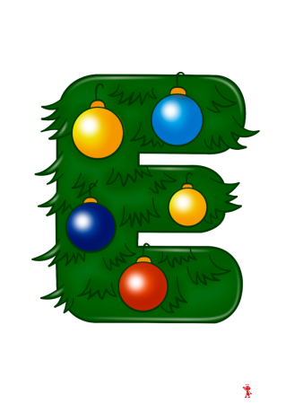 Буква е в виде елки