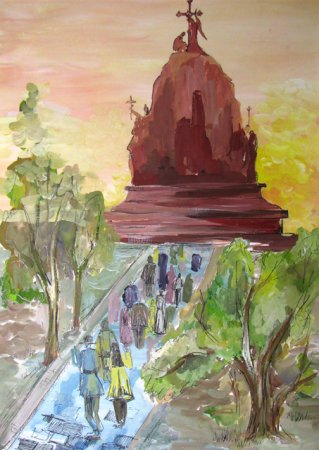 Памятник тысячелетие детский рисунок