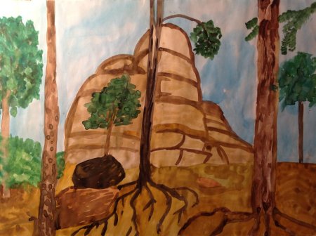 Заповедник столбы рисунок