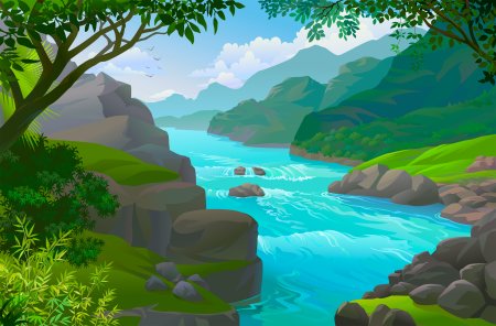 Мультяшный пейзаж