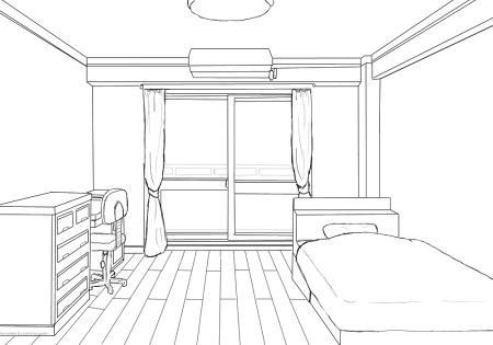 Шаблон интерьера комнаты