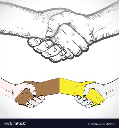 Рисунок рукопожатие людей