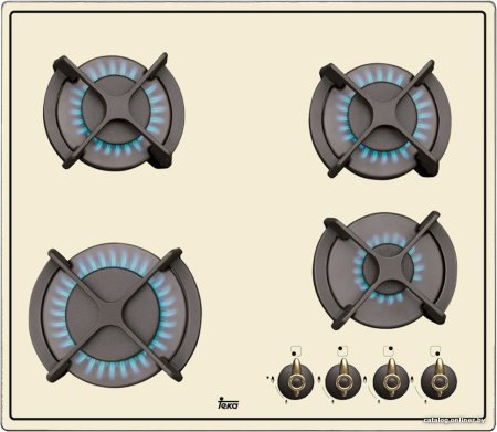 Газовая варочная панель Teka er 60 4g ai al ci White Cream