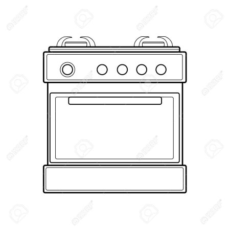 Раскраска плита кухонная