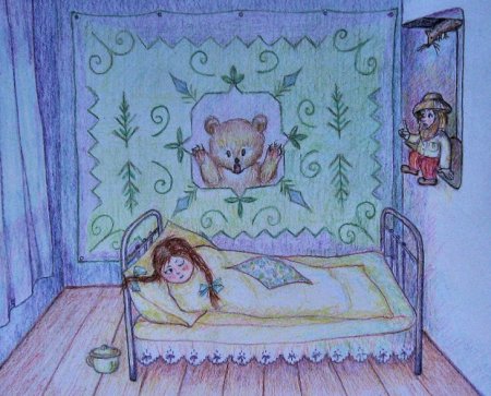 Под кроватью раскраска