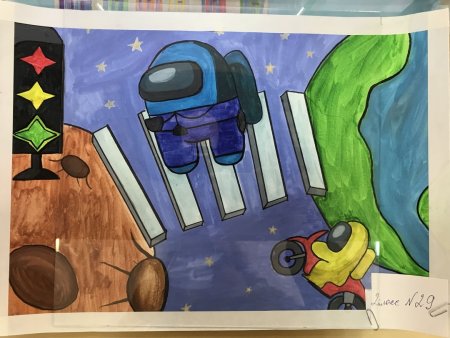 Дорожное движение в космосе рисунки