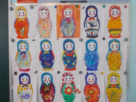Рисование матрешек в детском садике