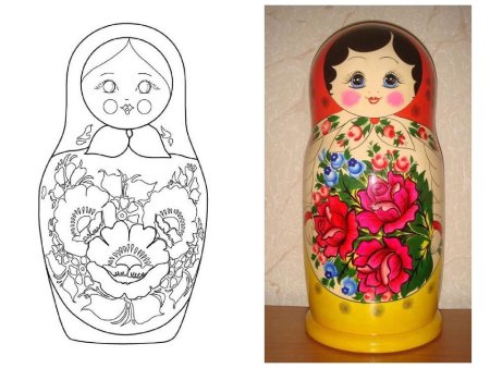 Семеновская Матрешка сзади