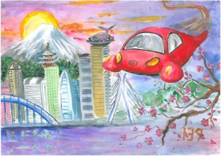 Автомобиль будущего на рисование для детей