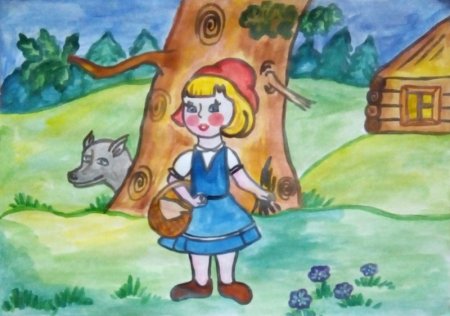 Рисунок к сказке красная шапочка