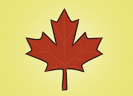 Рисование кленового листа
