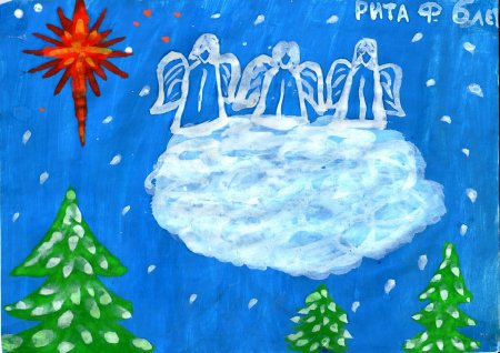 Рождество детские рисунки