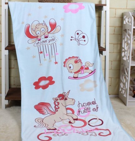 Полотенце банное детское с рисунком и капюшоном