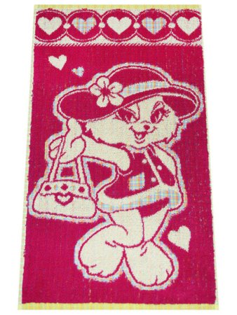 Авангард полотенце махровое 3926 Влюбленчик киска р-р 30х60