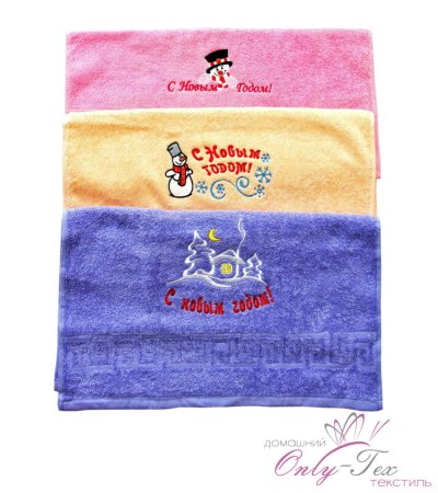 Полотенце с вышивкой на новый год