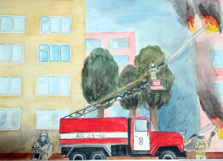 Рисунок ко Дню пожарного
