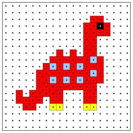 Динозавр из термомозаики