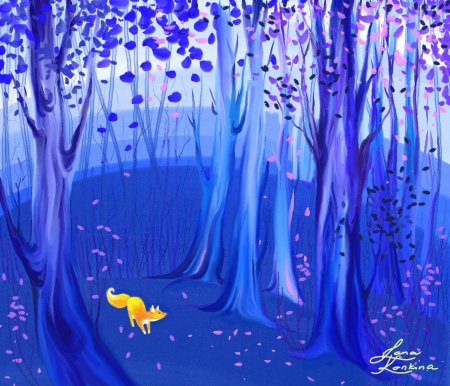 Синий сказочный лес