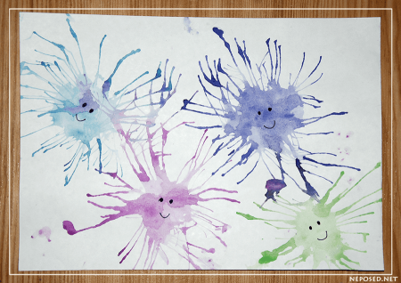 Нетрадиционное рисование трубочкой