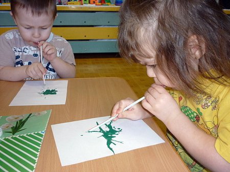 Рисование трубочкой техники рисования для детей