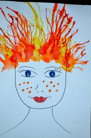 Выдувание трубочкой техника рисования