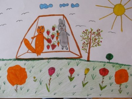 Детские рисунки на тему Дружба крепкая