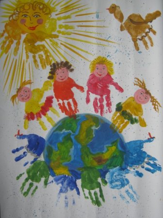 Конкурс рисунков из ладошек