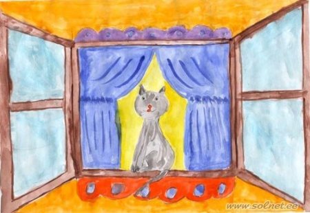 Окно детский рисунок