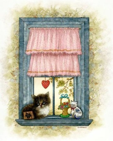 Домик для кошки с окошком