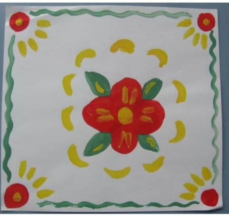 Декоративное рисование на квадрате