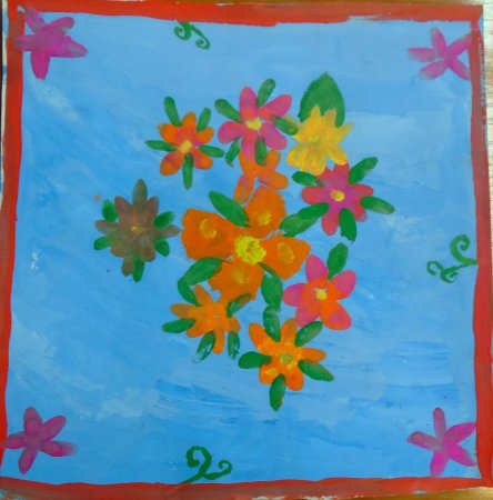 Мамин платок рисование детей