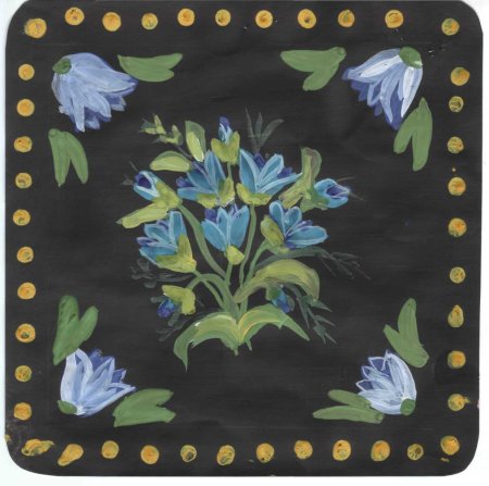 Рисование платок для мамы