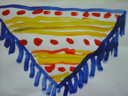 Рисование в младшей группе платочек