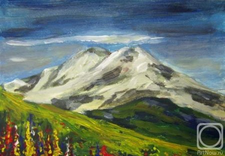 Картина кавказские горы Эльбрус