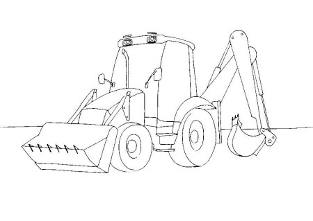 Трактор JCB раскраска