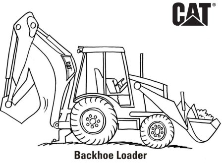 Раскраска экскаватор погрузчик JCB