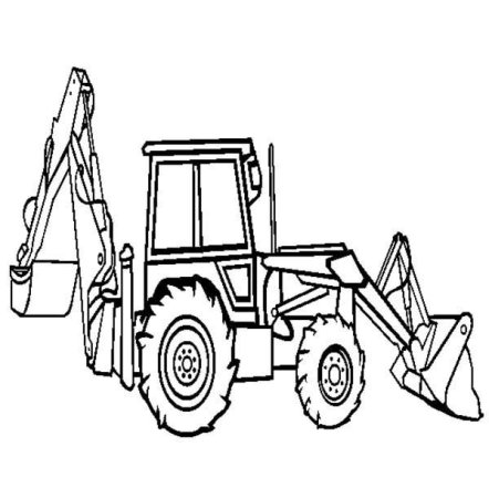 Трактор JCB раскраска