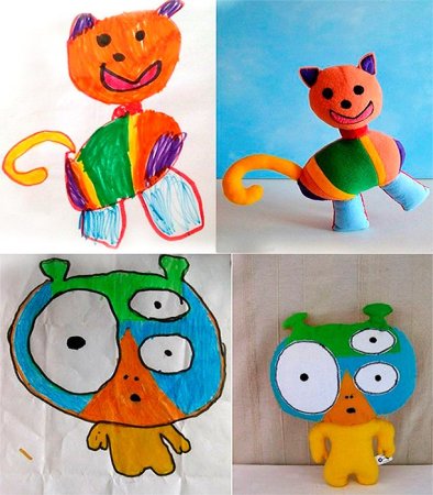 Игрушки по рисункам детей