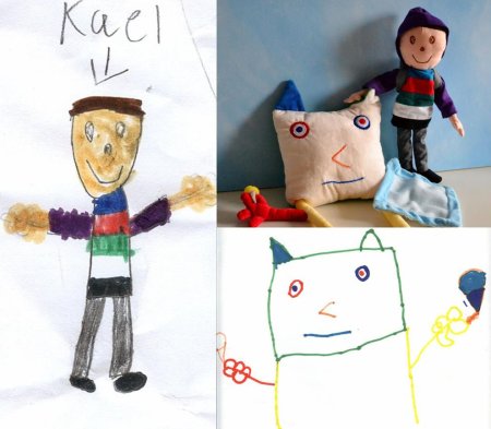 Мягкие игрушки по рисункам детей