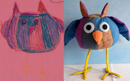 Игрушки по детским рисункам