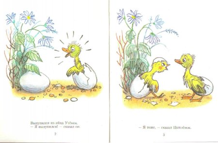 Цыпленок и утенок Сутеев иллюстрации