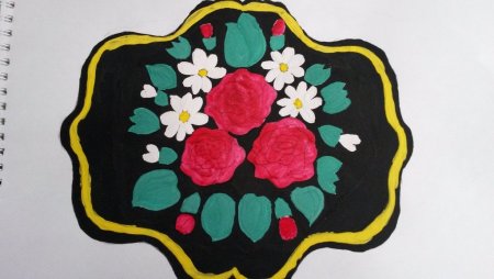 Аппликация Жостовский поднос в старшей группе