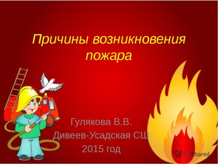 Причины возникновения пожаров