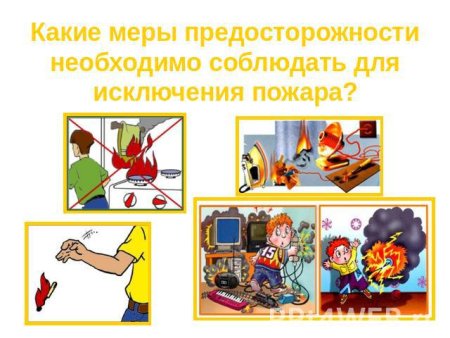 Предметы причины пожаров